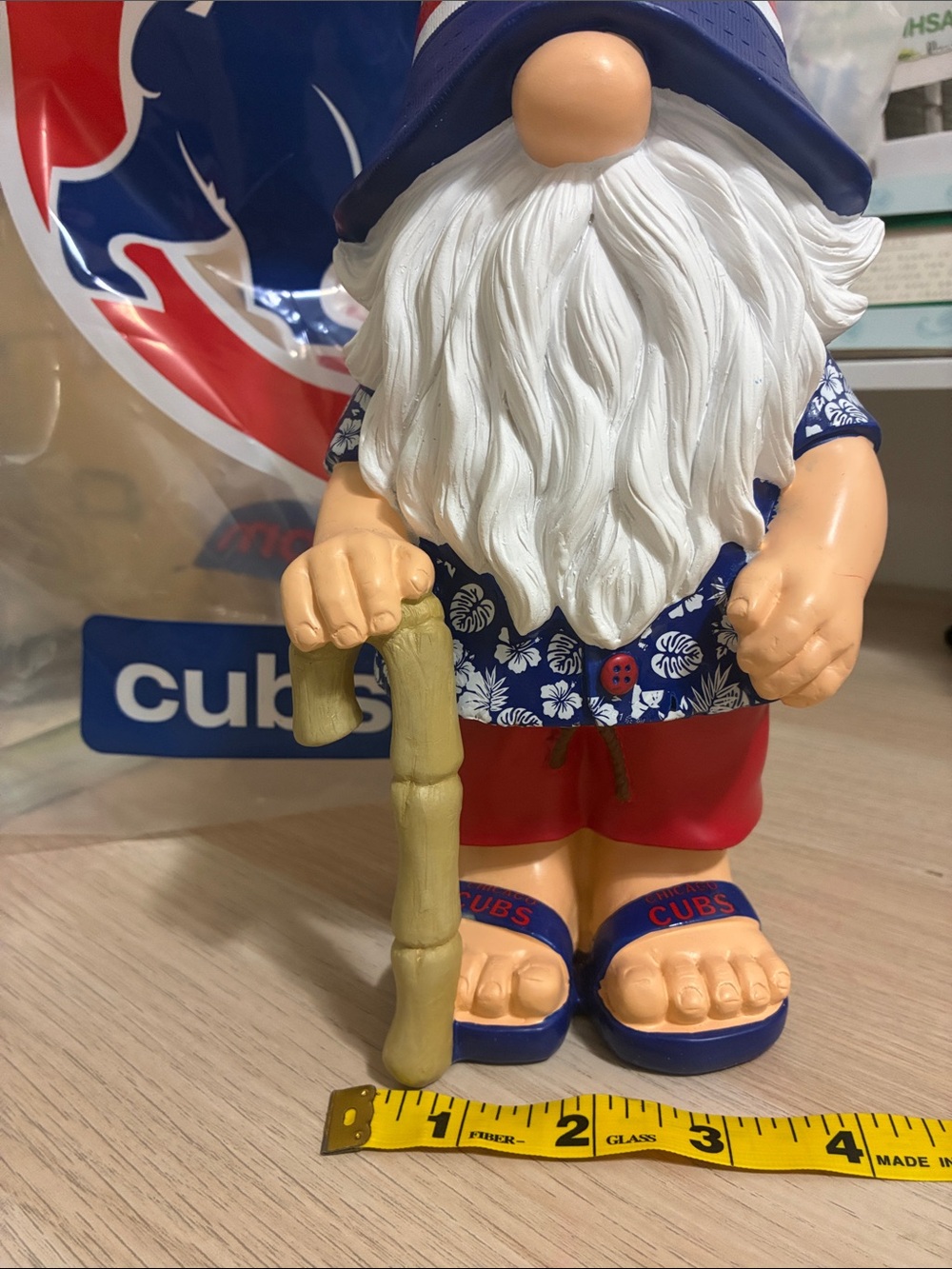 Chicago Cubs Bucket Hat Gnome Figurine - Picture 6 of 7
